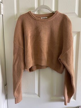 Reformation organic cotton cropped sweater